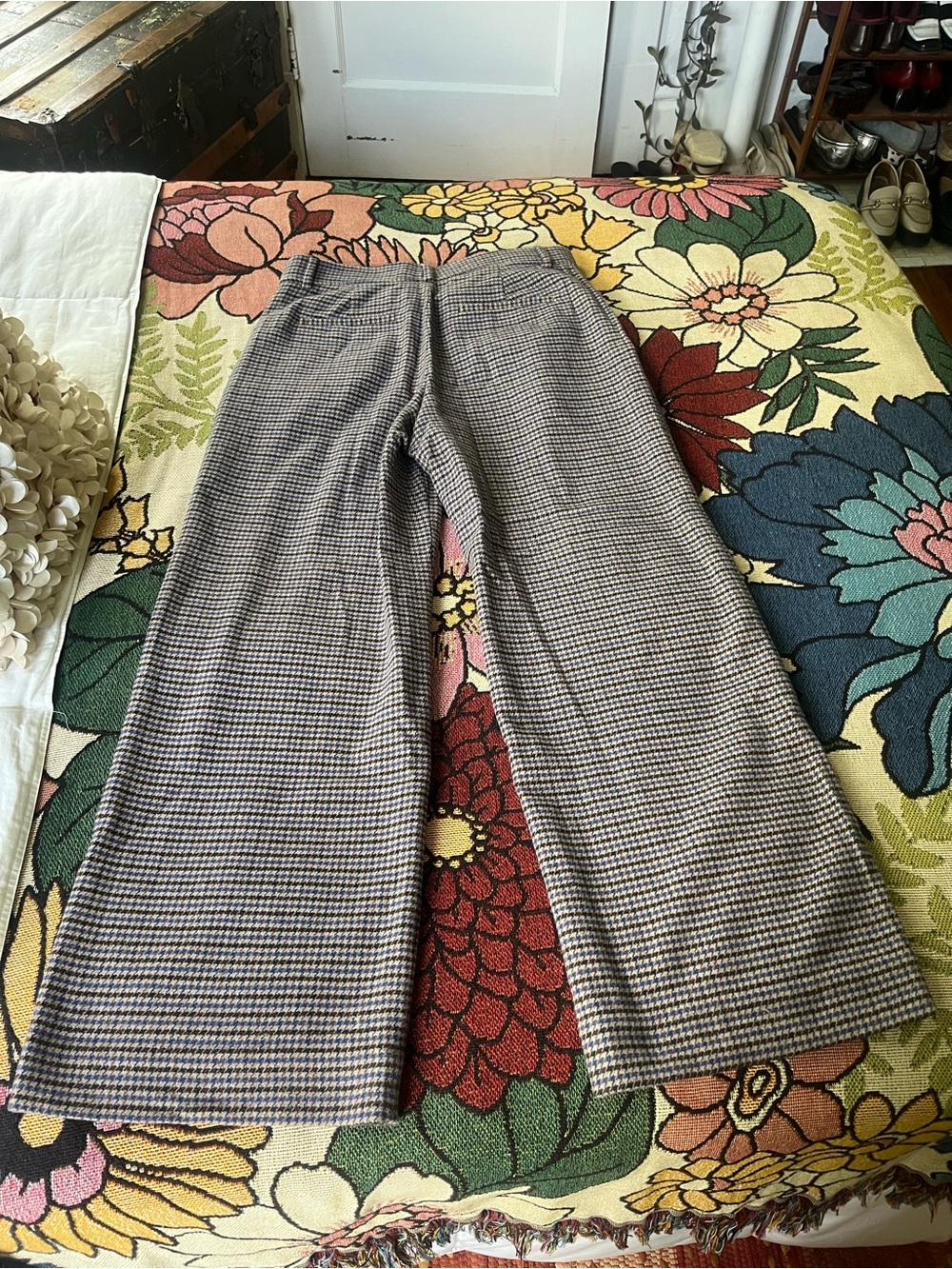 Everlane Houndstooth Wide-Leg Pants - Gray & Black - Picture 3 of 3